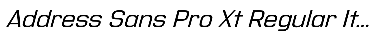 Address Sans Pro Xt Regular Italic image